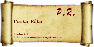 Puska Réka névjegykártya